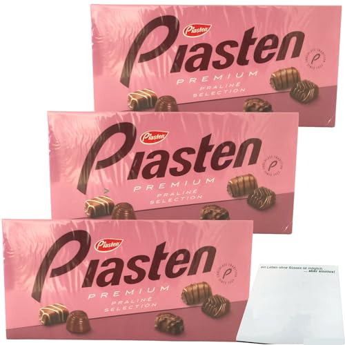 Piasten Pralinenmischung Premium Praline Selection 3er Pack (3x400g Packung) + usy Block von usy