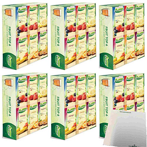 Pickwick Professional Fruit Top 6 6er Pack (6x225g Packung schwarzer Tee mit Frucht) + usy Block von usy