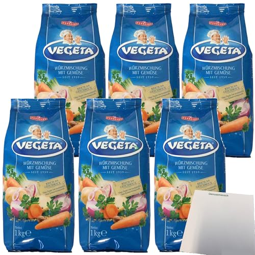 Podravka Vegeta Gewürzmischung mit Gemüse 6er Pack (6x1kg Beutel) + usy Block von usy