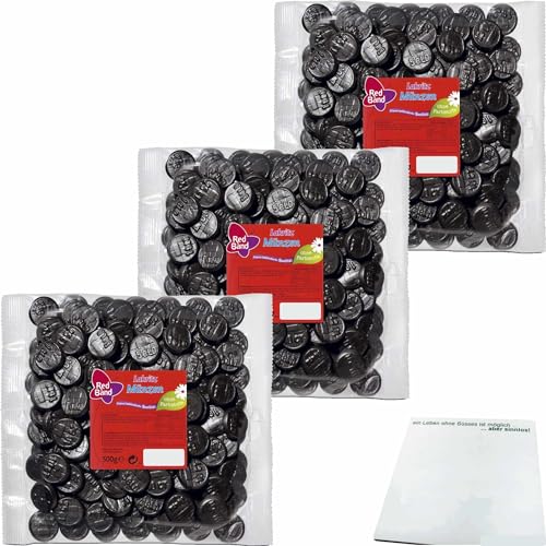 Red Band Lakritz Münzen 3er Pack (3x500g Beutel) + usy Block von usy