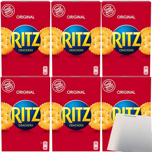 Ritz Cracker Salzgebäck perfekt auch zu Dips 6er Pack (6x200g Packung) + usy Block von usy