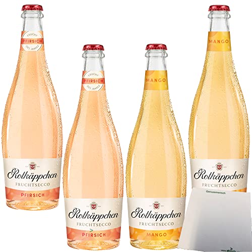 Rotkäppchen Fruchtsecco Pfirsich + Mango 8% vol. 2x750ml Flaschen je Sorte + usy Block von usy