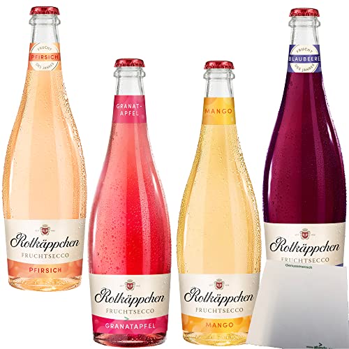 Rotkäppchen Fruchtsecco Pfirsich Mango Granatapfel Blaubeere 8% vol. 1x750ml Flasche je Sorte + usy Block von usy