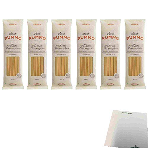 Rummo Lenta Lavorazione No.13 Linguine 6er Pack (6x500g Packung Linguini) + usy Block von usy