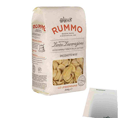 Rummo Lenta Lavorazione Orecchiette No. 087 (500g Packung) + usy Block von usy