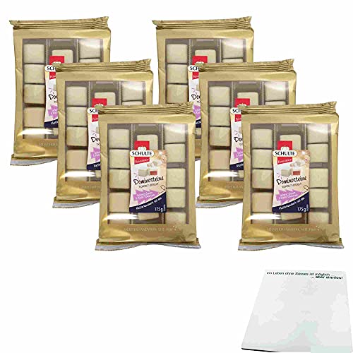 Schulte Dominosteine doppelt gefüllt Weiss 6er Pack (6x175g Packung) + usy Block von usy