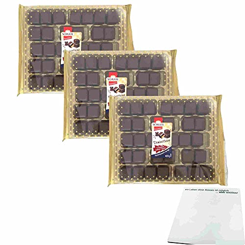 Schulte Dominosteine doppelt gefüllt Zartbitter 3er Pack (3x400g Packung) + usy Block von usy