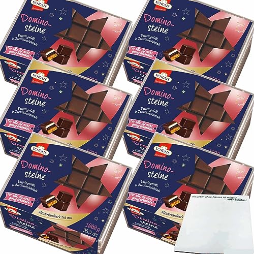 Schulte Dominosteine doppelt gefüllt Zartbitter 6er Pack (6x1kg Packung) + usy Block von usy