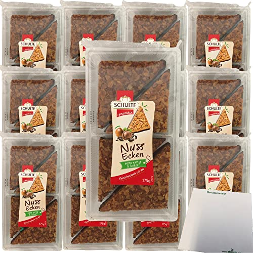 Schulte Nussecken extra nussig & lecker mit Zartbitterschokolade 13er Pack (13x175g Packung) + usy Block von usy