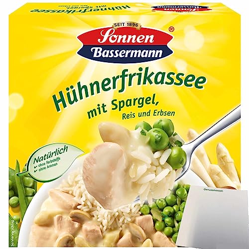 Sonnen Bassermann Hühnerfrikassee mit Spargel Reis und Erbsen (400g Packung) + usy Block von usy