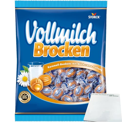 Storck Vollmilch Brocken Karamell-Bonbons mit Milchcreme-Füllung (315g Packung) + usy Block von usy