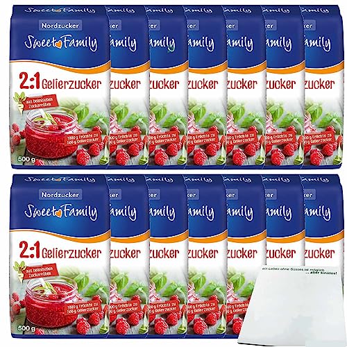 Sweet Family Gelierzucker 2zu1 VPE (14x500g Packung) + usy Block von usy