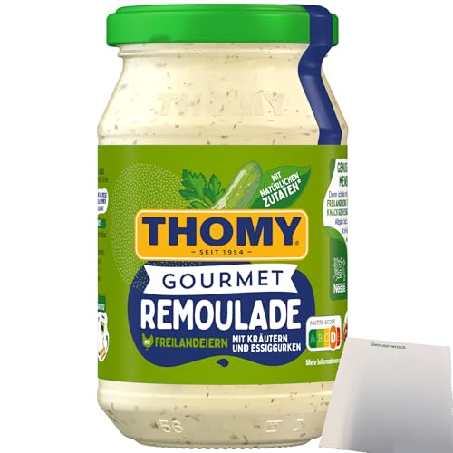 Thomy Gourmet Remoulade mit Kräutern und Essiggurken (250ml Glas) + usy Block von usy