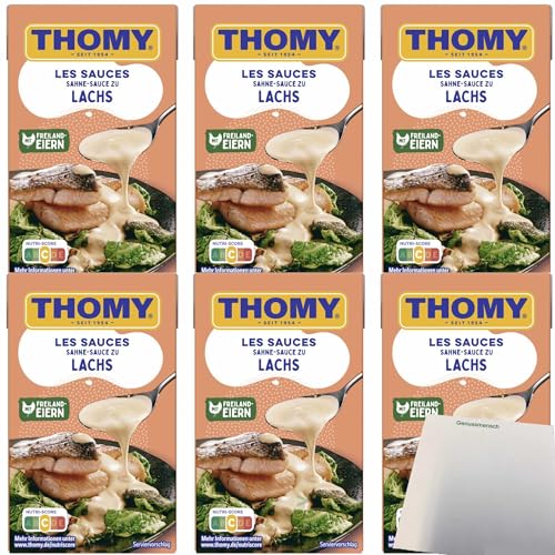 Thomy Les Lachs-Sahne-Sauce 6er Pack (6x250ml Packung) + usy Block von usy