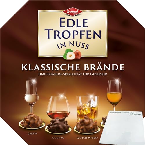 Trumpf Edle Tropfen in Nuss Klassische Brände (250g Packung) + usy Block von usy