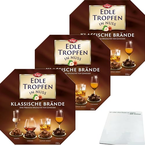 Trumpf Edle Tropfen in Nuss Klassische Brände 3er Pack (3x250g Packung) + usy Block von usy