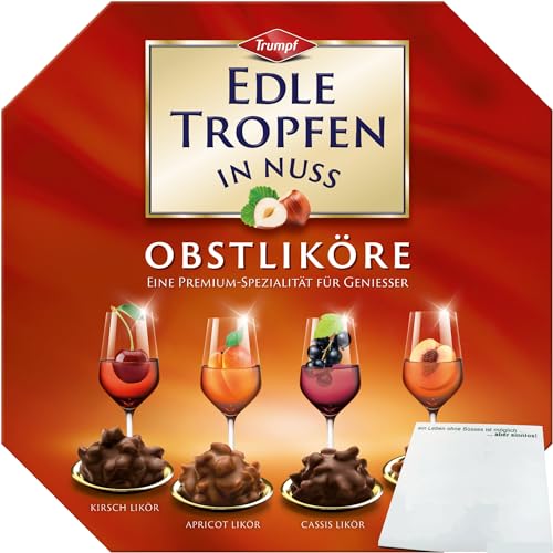 Trumpf Edle Tropfen in Nuss rot Obstliköre (250g Packung) + usy Block von usy