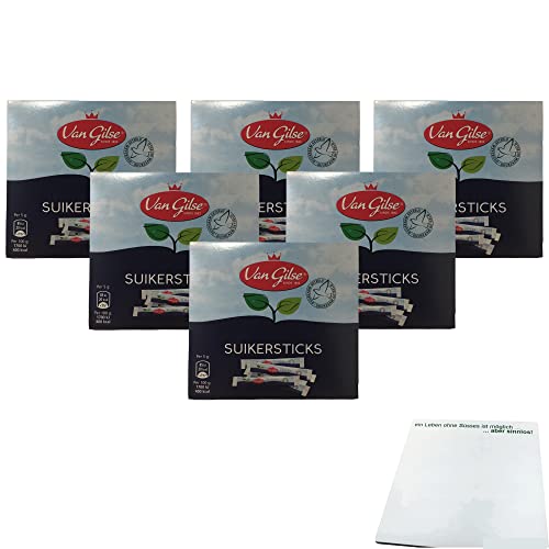 Van Gilse Zuckerstangen 6er Pack (6x250g Packung) + usy Block von usy