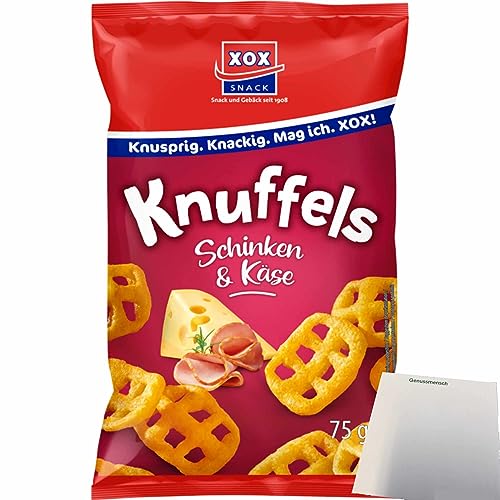 XOX Knuffels Schinken&Käse Snack (75g Packung) + usy Block von usy