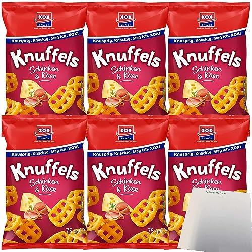 XOX Knuffels Schinken&Käse Snack 6er Pack (6x75g Packung) + usy Block von usy