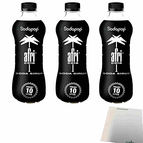 afri Cola Sirup für Wassersprudler 3er Pack (3x500ml Flasche) + usy Block von usy