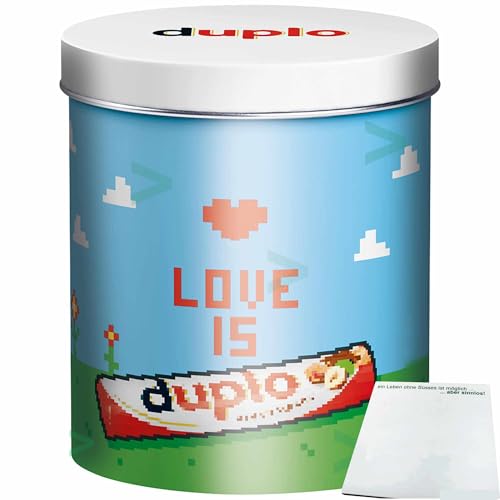 duplo Design Dose mit 24 Riegeln Motiv: Love is Duplo (436,8g Dose) + usy Block von usy