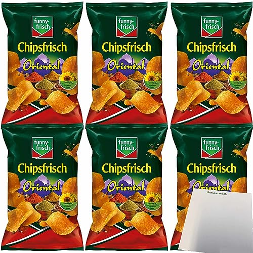 funny-frisch Chipsfrisch Oriental 6er Pack (6x150g Packung) + usy Block von usy