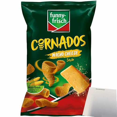 funny-frisch Cornados Nacho Cheese Style (80g Packung) + usy Block von usy