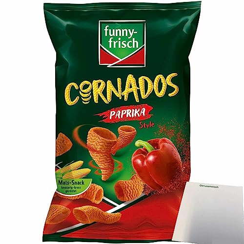 funny-frisch Cornados Paprika Style (80g Packung) + usy Block von usy