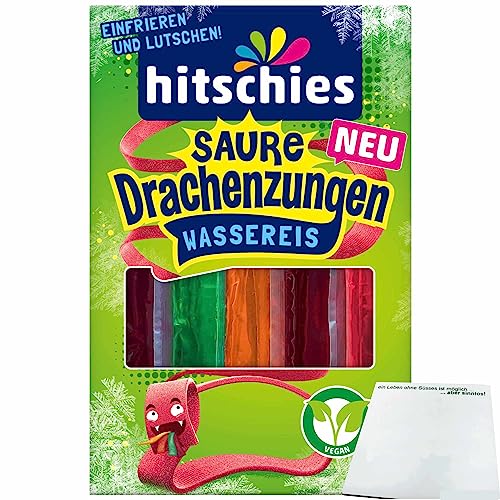 hitschies Wassereis Saure Drachenzungen (10x40ml Packung) + usy Block von usy