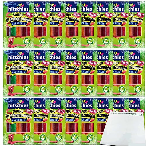 hitschies Wassereis Saure Drachenzungen 24er Pack (240x40ml Packung) + usy Block von usy