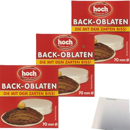 hoch Back-Oblaten mit dem zarten Biss 70mmØ (3x53g Packung) + usy Block von usy