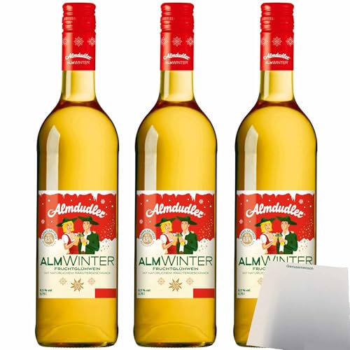 usy Bundle für Almdudler Almwinter Fruchtglühwein 8,5% 3er Pack (3x0,75l Flasche) + usy Block von usy