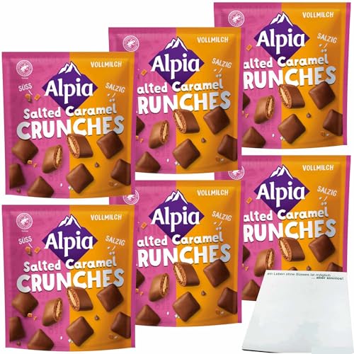 usy Bundle für Alpia Salted Caramel Crunches 6er Pack (6x140g Beutel) + usy Block von usy