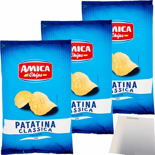 usy Bundle für Amica Chips Patatina Classica gesalzen 3er Pack (3x450g Tüte) + usy Block von usy