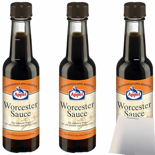 usy Bundle für Appel Worcestersauce 3er Pack (3x140ml Flasche) + usy Block von usy