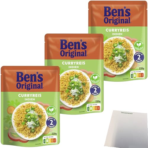 usy Bundle für Ben's Original Express Curryreis 3er Pack (3x220g Packung) + usy Block von usy