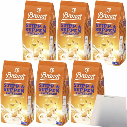 usy Bundle für Brandt Stipp und Suppen Zwieback 6er Pack (6x400g Packung) + usy Block von usy