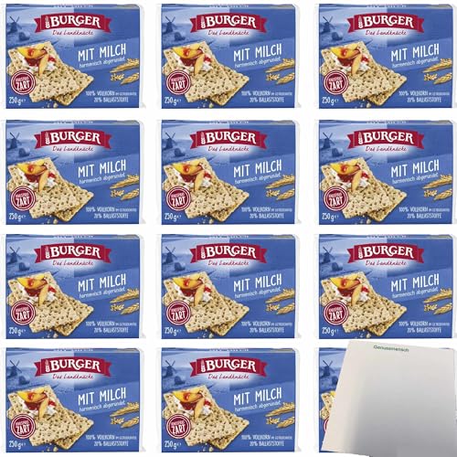 usy Bundle für Burger Knäckebrot mit Milch 12er Pack (12x250g Packung) + usy Block von usy