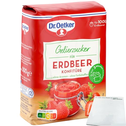 usy Bundle für Dr. Oetker Gelierzucker 2zu1 für Erdbeer Konfitüre (500g Packung) + usy Block von usy