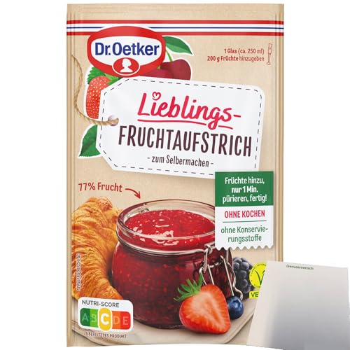 usy Bundle für Dr. Oetker Lieblings-Fruchtaufstrich zum Selbermachen (68g Packung) + usy Block von usy