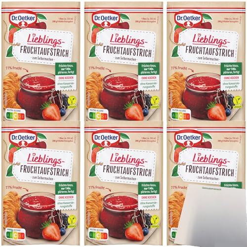 usy Bundle für Dr. Oetker Lieblings-Fruchtaufstrich zum Selbermachen 6er Pack (6x68g Packung) + usy Block von usy