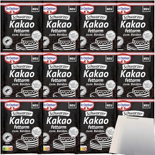 usy Bundle für Dr. Oetker Schwarzer Kakao zum Backen 12er Pack (12x30g Packung) von usy