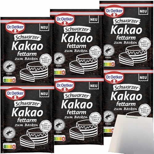 usy Bundle für Dr. Oetker Schwarzer Kakao zum Backen 6er Pack (6x30g Packung) von usy