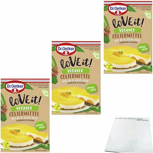 usy Bundle für Dr. Oetker loVE it! Veganes Geliermittel 3er Pack (3x16g Packung) + usy Block von usy