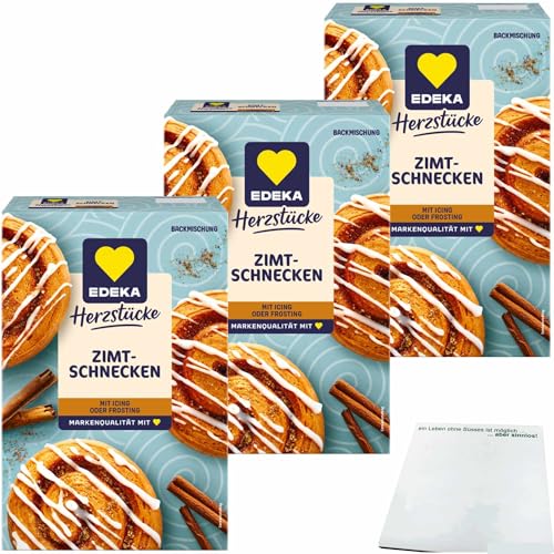 usy Bundle für EDEKA Herzstücke Zimt Schnecken 3er Pack (3x567g Packung) + usy Block von usy