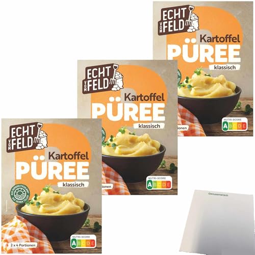 usy Bundle für Echt vom Feld Kartoffelpüree klassisch 3er Pack (3x230g Packung) + usy Block von usy