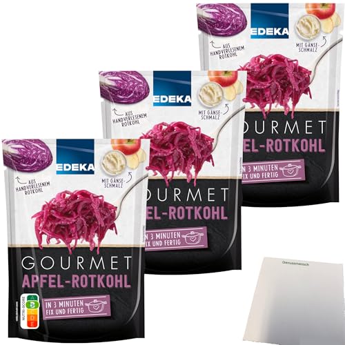 usy Bundle für Edeka Gourmet-Apfelrotkohl Fix und Fertig 3er Pack (3x400g Packung) + usy Block von usy