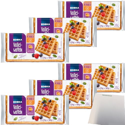 usy Bundle für Edeka glutenfreie Volleiwaffeln Waffel 24 Stück (6x100g Pakung) + usy Block von usy