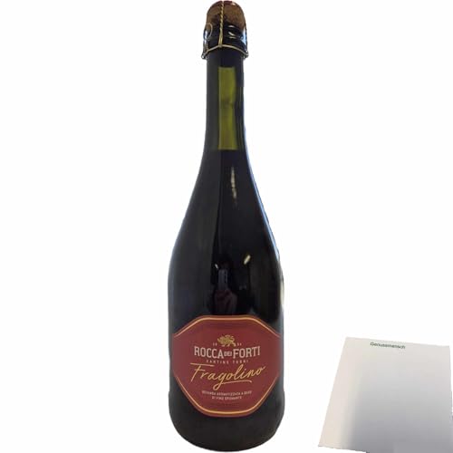 usy Bundle für Fragolino Rocca dei Forti italienischer Rotwein 10% vol. (0,75l Flasche) + usy Block von usy